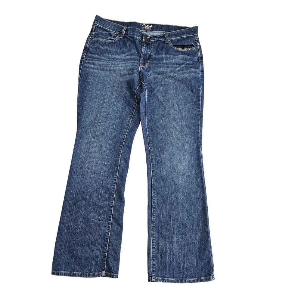 Old Navy Jeans Womens 12 Blue The Flirt Bootcut Mid Rise Stretch Denim